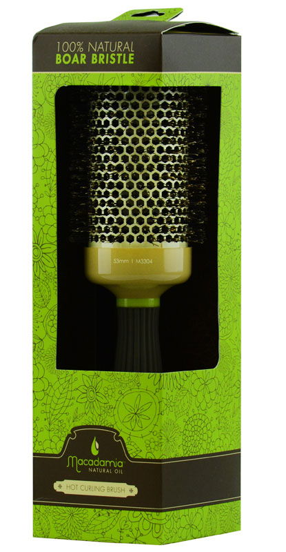 Macadamia Natural Oil Hot Curling Brush Boar Bristle