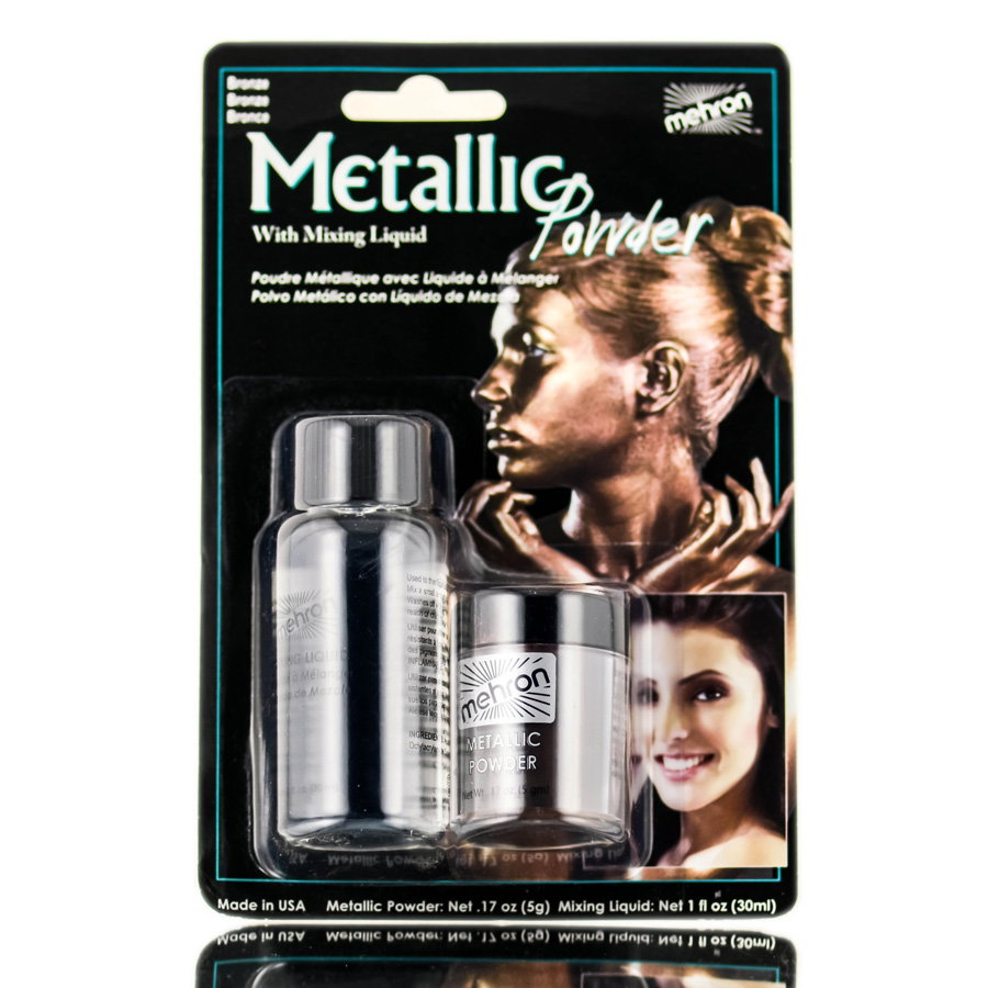 meh15-bronze - Mehron Metallic Powder With Mixing Liquid-image1