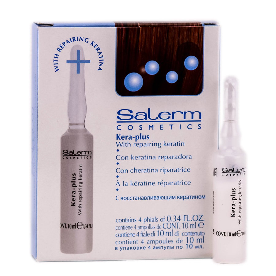 sal101-4-vials-x-0-34-oz - Salerm Cosmetics Kera-plus With Repairing Keratin Treatment-image1