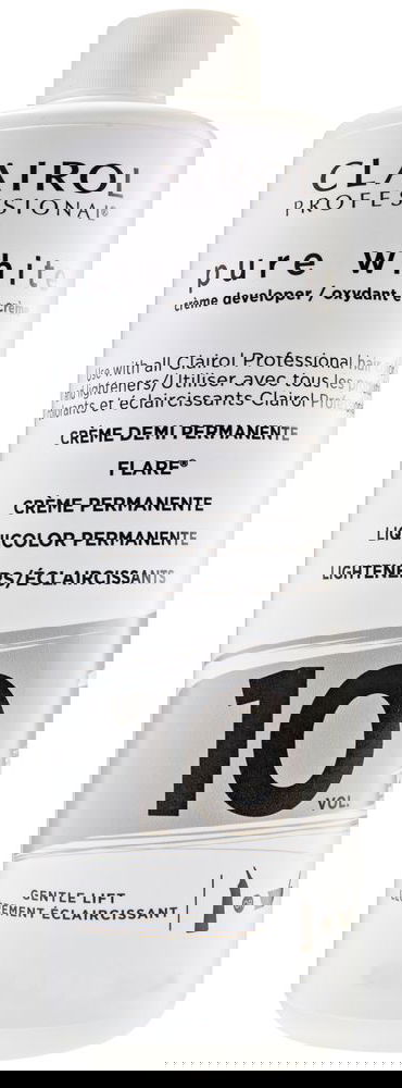 Clairol Professional Pure White - Creme Developer - Gentle Lift - 10 VOLUME FORMULA