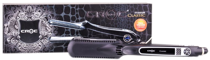 Turbulon Croc Titanium Classic Straightener - Black - Regular