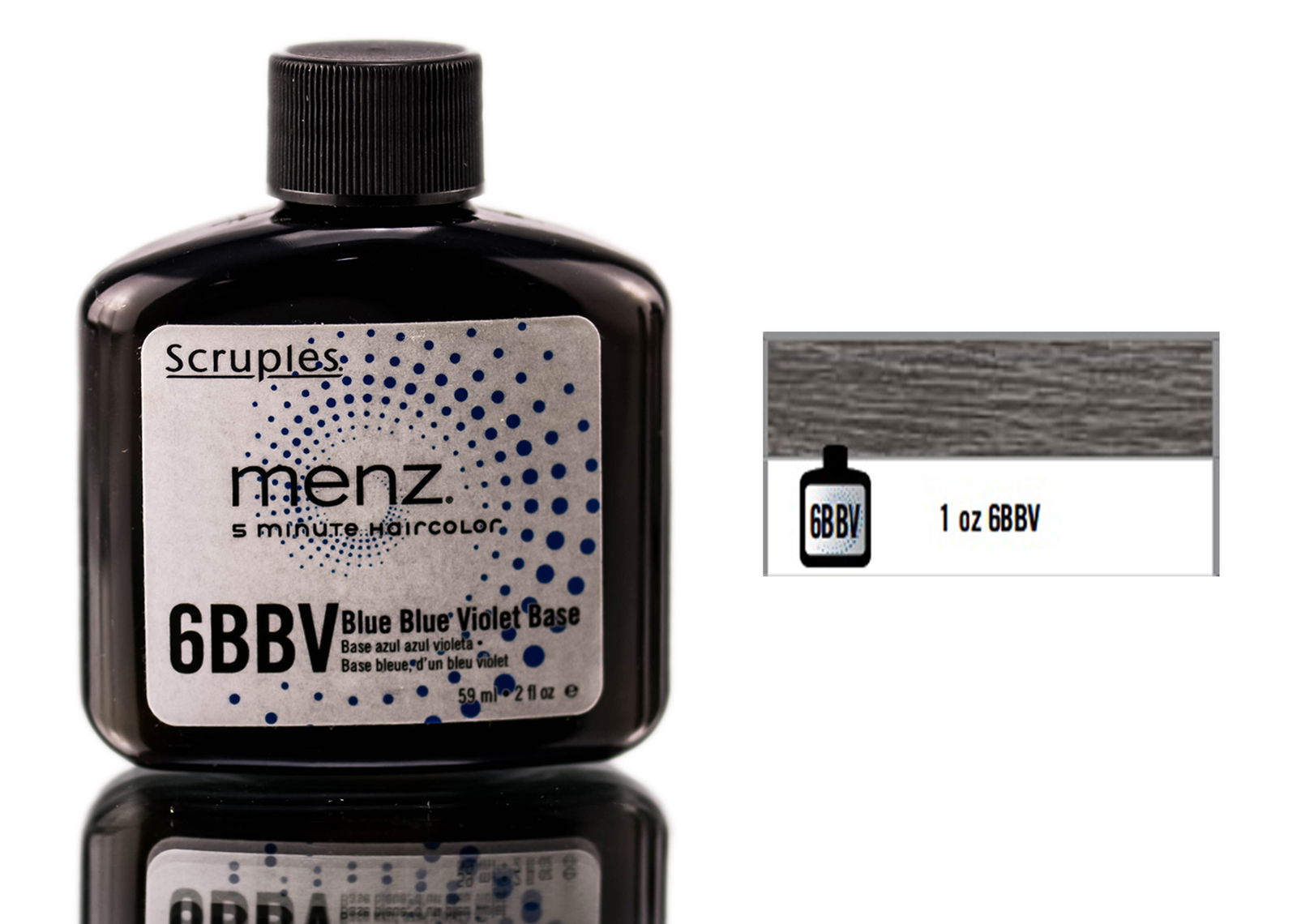 Option : 6BBV - Charcoal - 2 oz, Scruples Menz 5 Min Haircolor