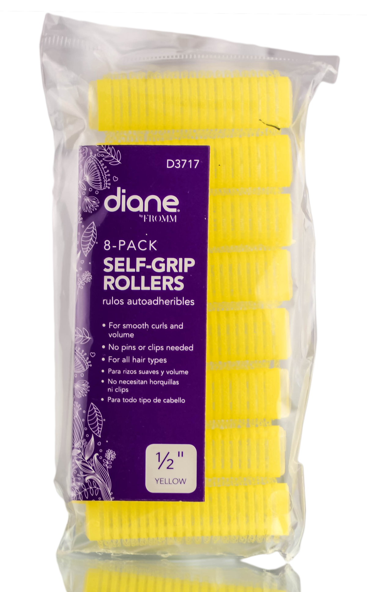 dia21-8-pack - Diane Self Grip Yellow Rollers-image1