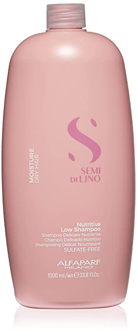 Alfaparf Milano Semi Di Lino Moisture Nutritive Sulfate Free Low Shampoo for Dry Hair - Paraben and Paraffin Free - Safe on Color Treated Hair