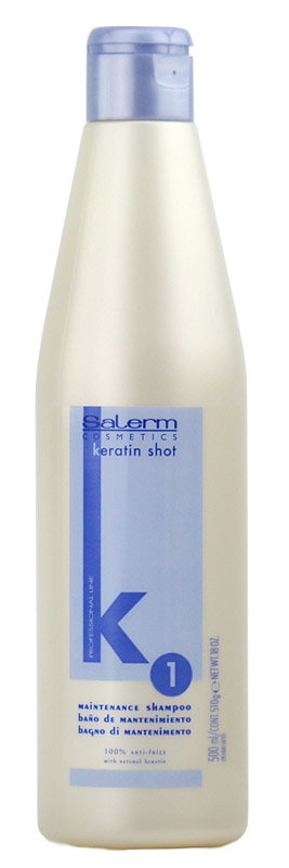 sal05-18-oz - Salerm Keratin Shot Maintenance Shampoo-image1