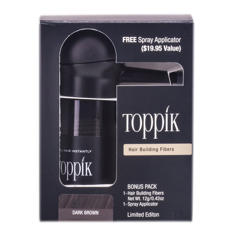 tpk06-dark-brown - Under $30: Toppik Hair Building Fibers Bonus Pack - Limited Edition-image1