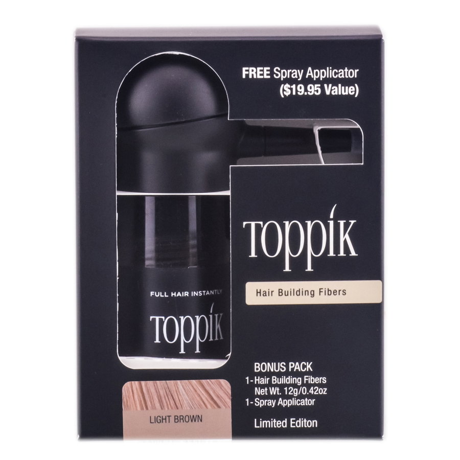 tpk06-light-brown - Under $30: Toppik Hair Building Fibers Bonus Pack - Limited Edition-image1