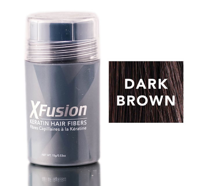 XFusion Dark Brown Keratin Hair Fibers