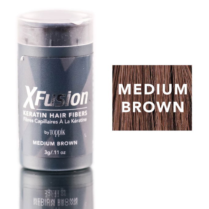 XFusion Medium Brown Keratin Hair Fibers