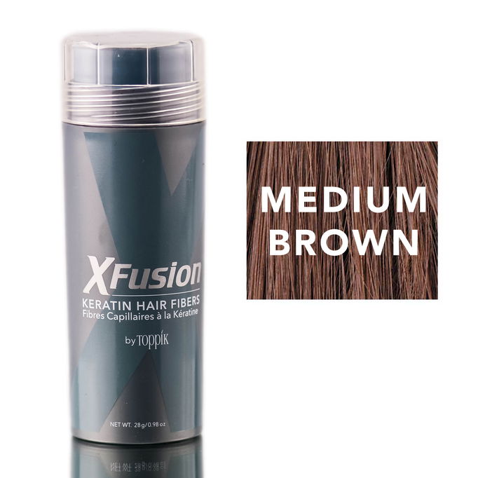 XFusion Medium Brown Keratin Hair Fibers
