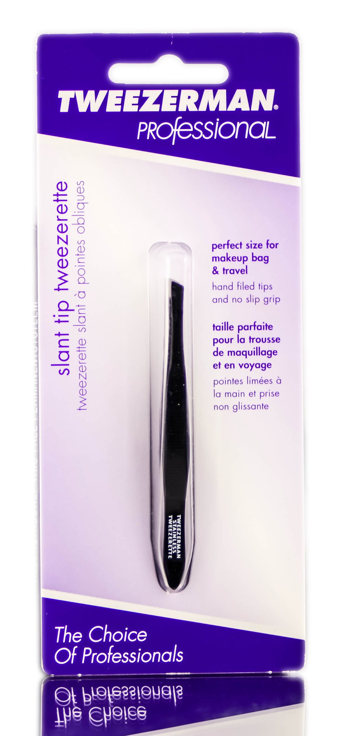 twe38-black - Tweezerman Professional Slant Tip Tweezerette 1110-CP-image1