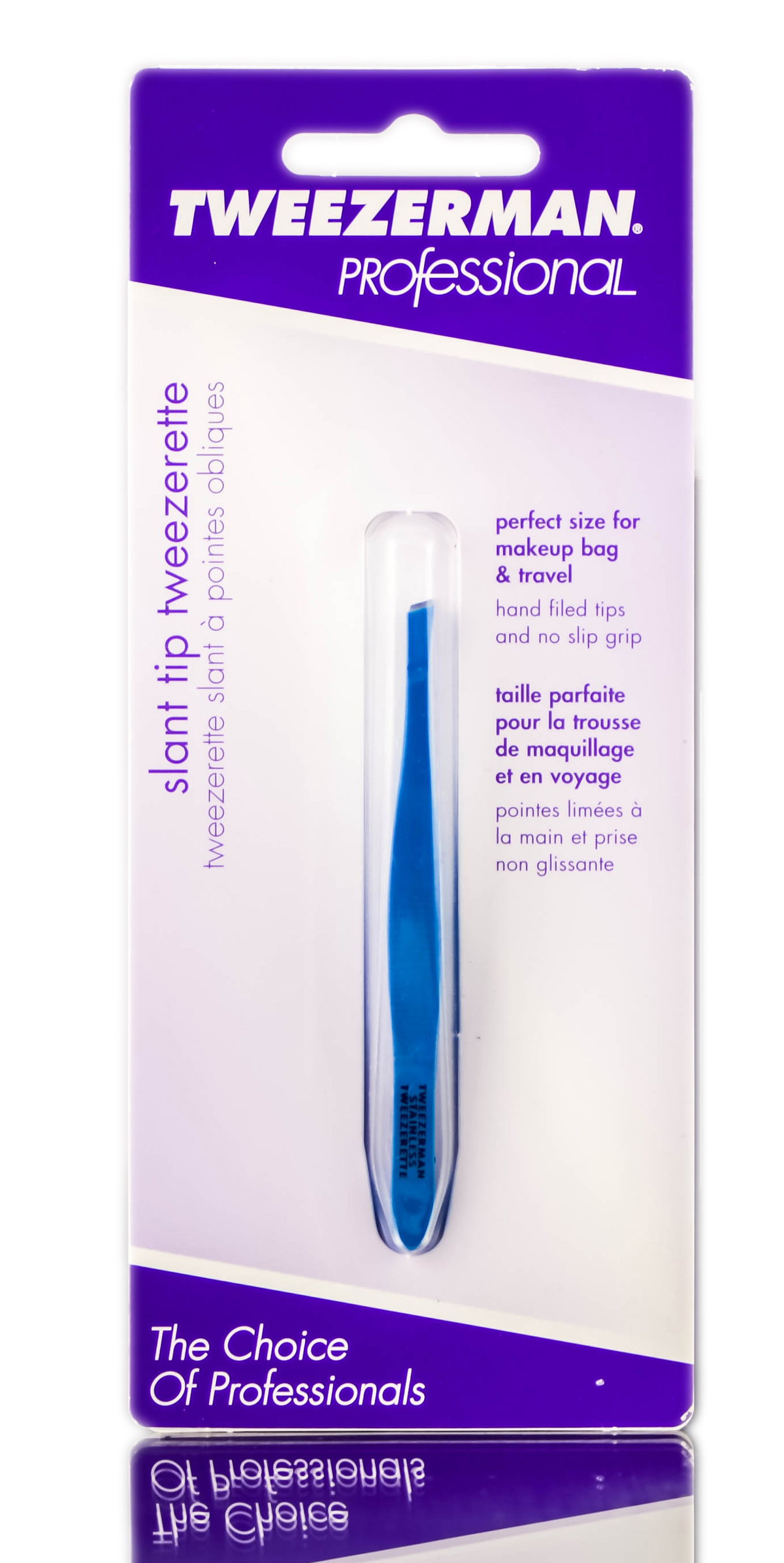twe38-blue - Tweezerman Professional Slant Tip Tweezerette 1110-CP-image1
