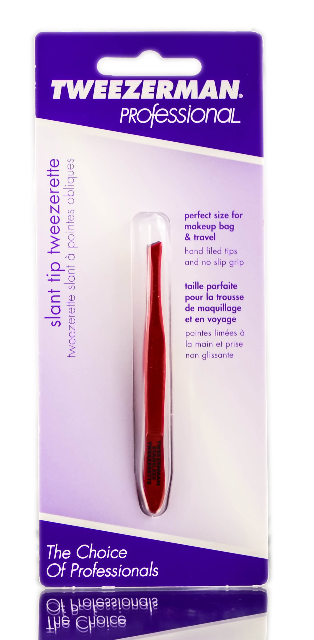 twe38-red - Tweezerman Professional Slant Tip Tweezerette 1110-CP-image1