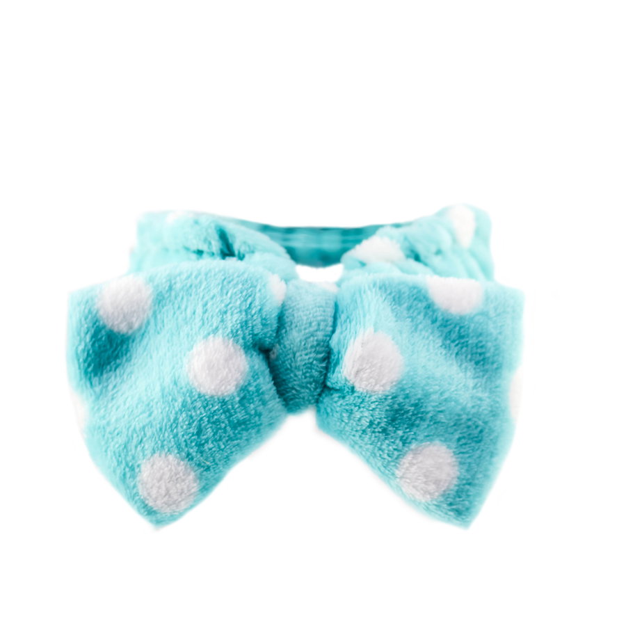bhe01-blue-polkadots - Beauty Spa Headband-image1