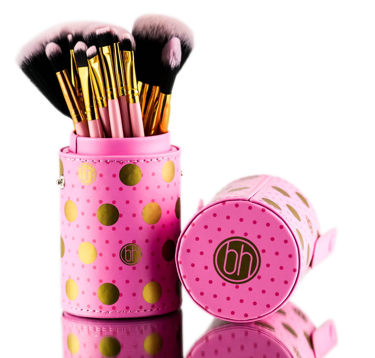 bhc51-pink - BH Cosmetics Dot Collection 11 PC Brush Set-image1 bhc51-pink - BH Cosmetics Dot Collection 11 PC Brush Set-image1