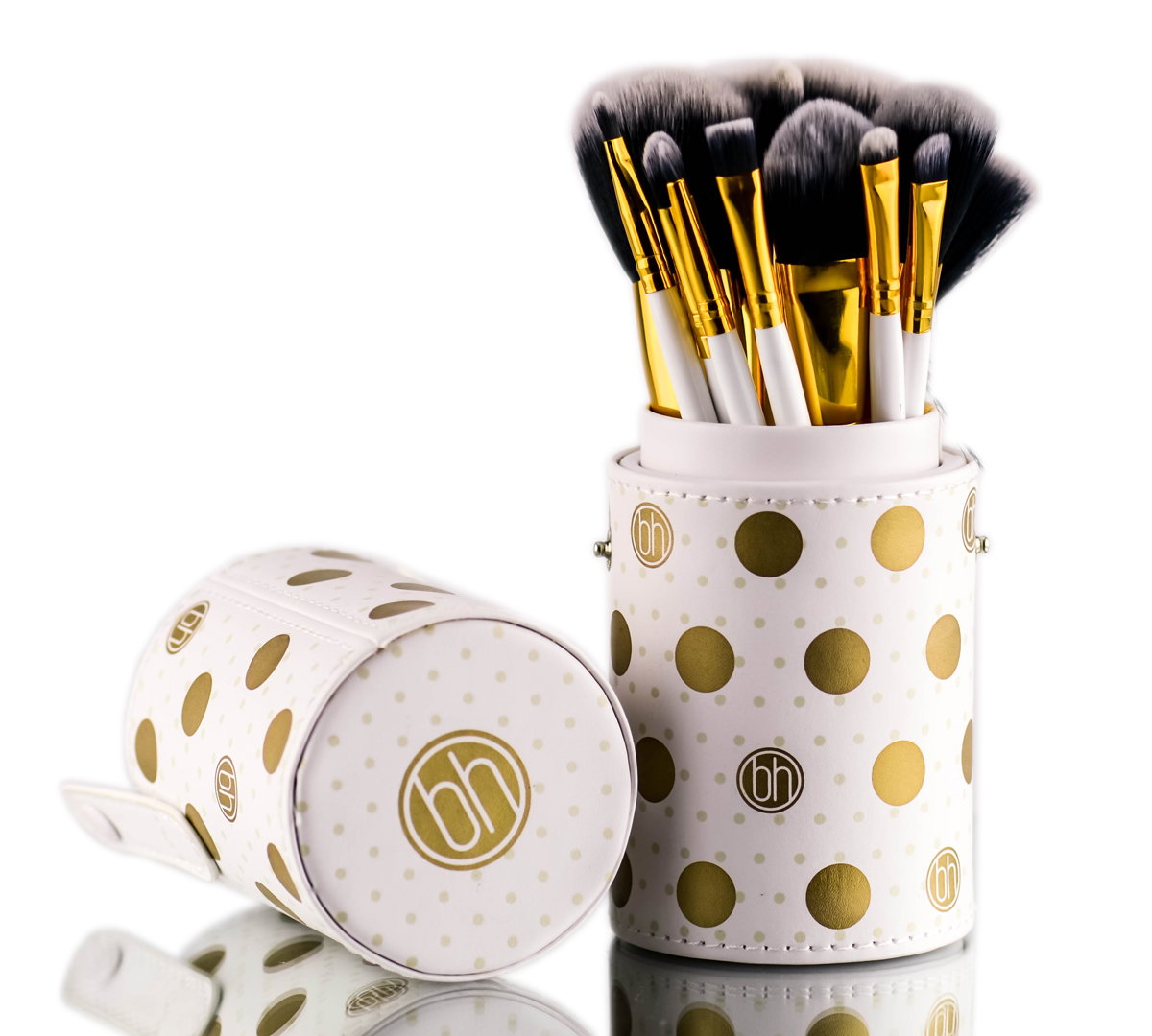 bhc51-white - BH Cosmetics Dot Collection 11 PC Brush Set-image1 bhc51-white - BH Cosmetics Dot Collection 11 PC Brush Set-image1