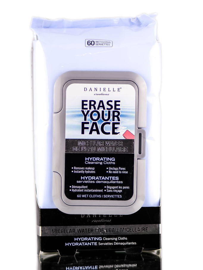Danielle Creations Erase Your Face Micellar Water Hydrating Cleansing Cloths