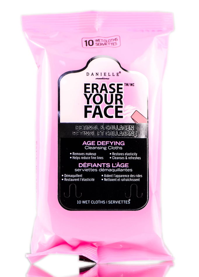 Danielle Creations Erase Your Face Retinol & Collagen Age Defying Cleansing Cloths
