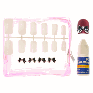 sna01-black-bows - Sleekhair 3D Nail Art-image1 sna01-black-bows - Sleekhair 3D Nail Art-image1