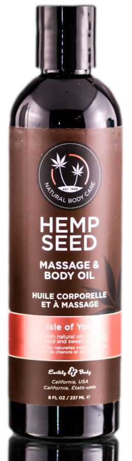 Earthly Body Hemp Seed Massage & Body Oil (8 oz)