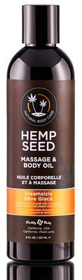 Earthly Body Hemp Seed Massage & Body Oil (8 oz)