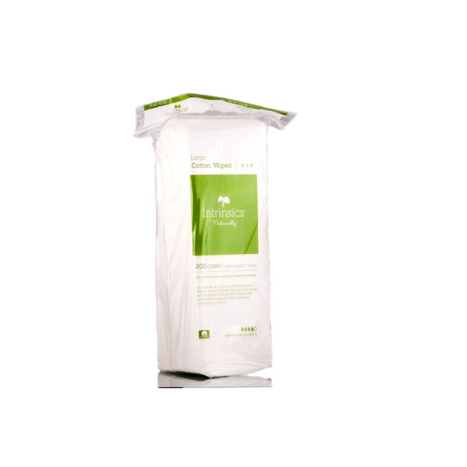 Intrinsics Naturally Large Cotton Wipes 4x4