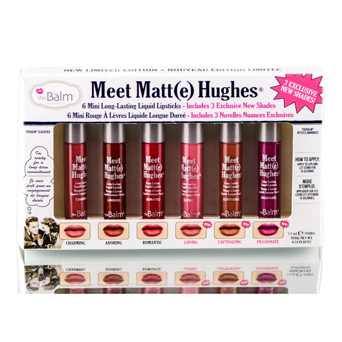 theBalm Meet Matt(e) Hughes 6 Mini Liquid Lipsticks Limited Set Vol 3