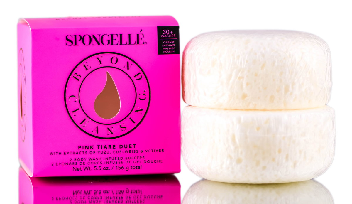 elle09-pink - Spongelle Body Wash Infused Buffers Duet-image1