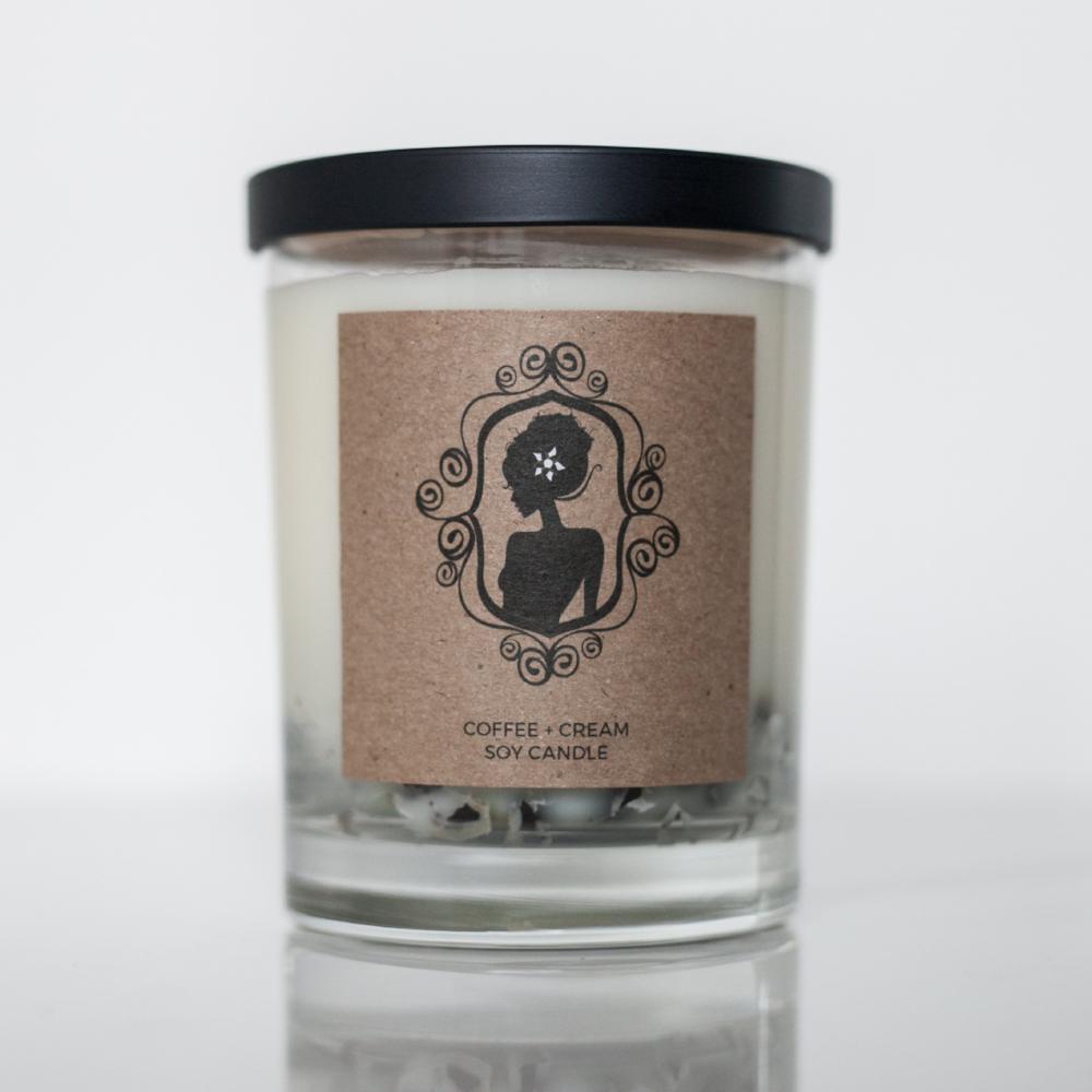 hnc05-coffee - Hip & Chick Organiks Coffee + Cream Soy Candle-image1