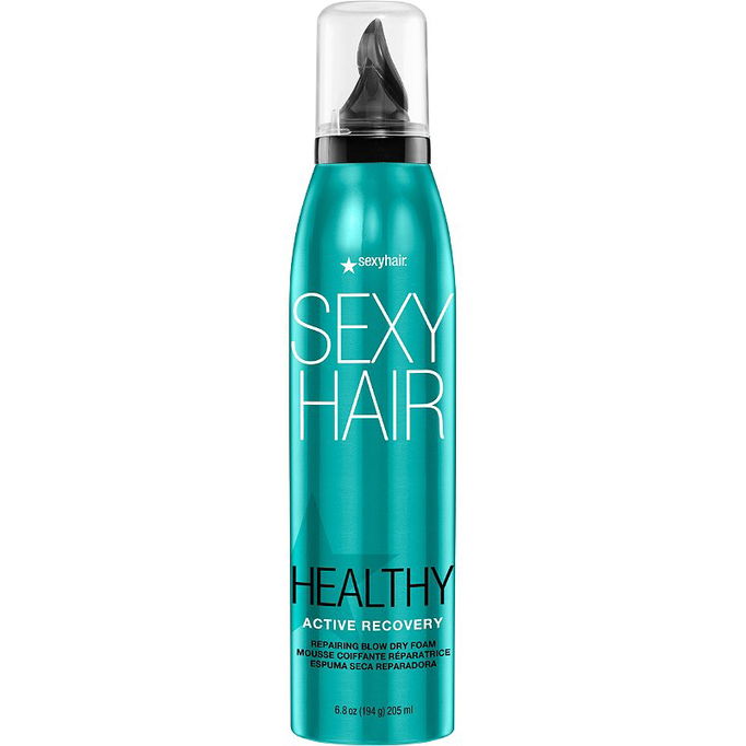 Strong Sexy Hair ACTIVE RECOVERY Repairing Blow Dry Foam, UP TO 99% LESS BREAKAGE! with Aloe Vera & Mango Butter