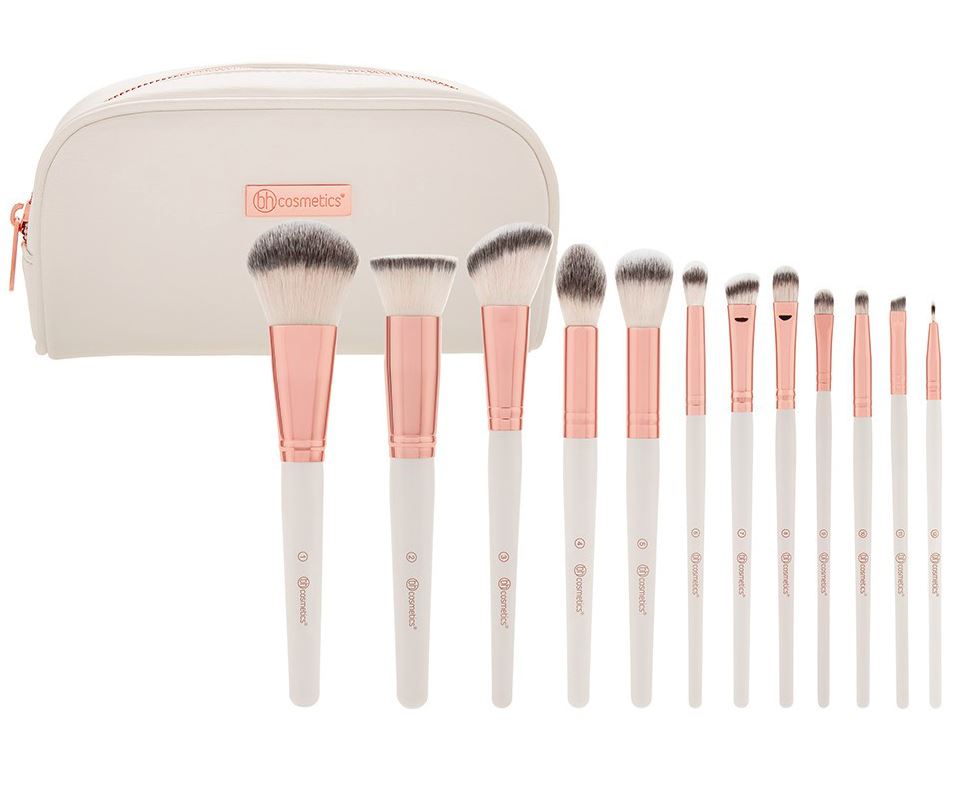 12 Piece, BH Cosmetics Rose Romance Brush Set | SleekShop