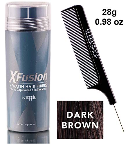 Xfusion KERATIN HAIR FIBERS (w/ comb) Fills Thin Areas, Conceal Hair Loss, Thick