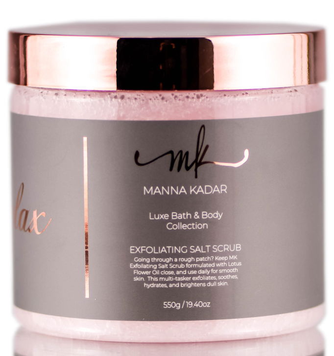 Manna Kadar Relax Luxe Bath & Body Collection Exfoliating Salt Scrub