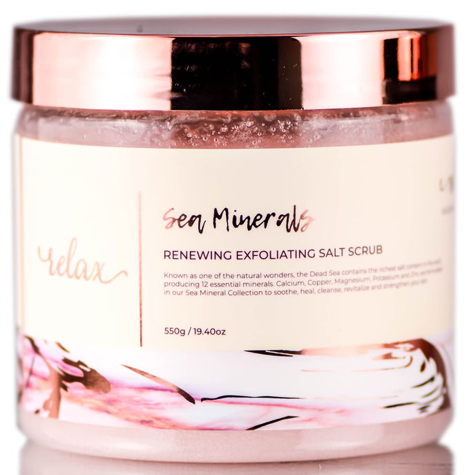 Manna Kadar Relax Sea Minerals Renewing Exfoliating Salt Scrub
