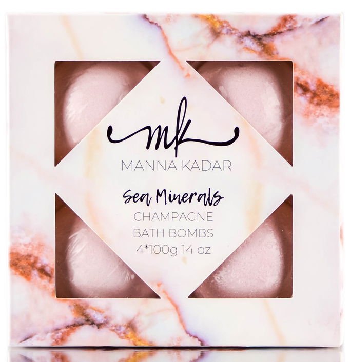 Manna Kadar Relax Sea Minerals Champagne 4 Bath Bombs