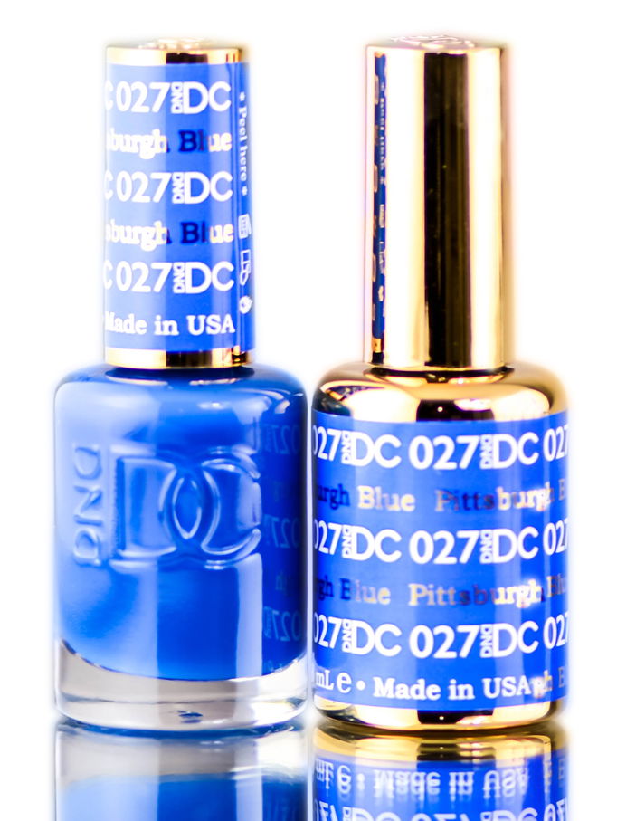 DND DC Blues & Greens GEL POLISH DUO, Gel Lacquer 0.5 oz + Matching Nail Polish Color 0.5 oz, Daisy Nails