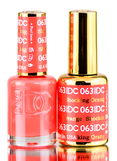 DND DC Oranges GEL POLISH DUO, Gel Lacquer 0.5 oz + Matching Nail Polish Color 0.5 oz, Daisy Nails