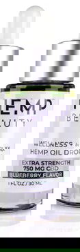 HempBeauty Wellness + Relax Hemp Blueberry Oil Drops