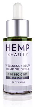 HempBeauty Wellness + Relax Hemp Mint Oil Drops