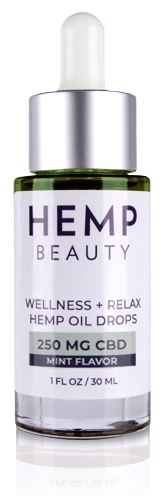 hbe08-250-1-oz - HempBeauty Wellness + Relax Hemp Mint Oil Drops-image1