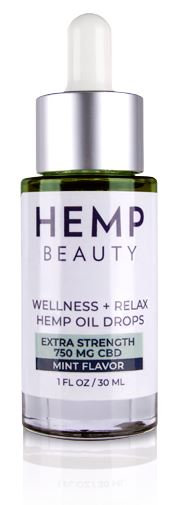 HempBeauty Wellness + Relax Hemp Mint Oil Drops