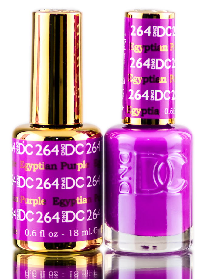 DND DC Purples GEL POLISH DUO, Gel Lacquer 0.5 oz + Matching Nail Polish Color 0.5 oz, Daisy Nails