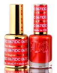 DND DC Reds GEL POLISH DUO, Gel Lacquer 0.5 oz + Matching Nail Polish Color 0.5 oz, Daisy Nails