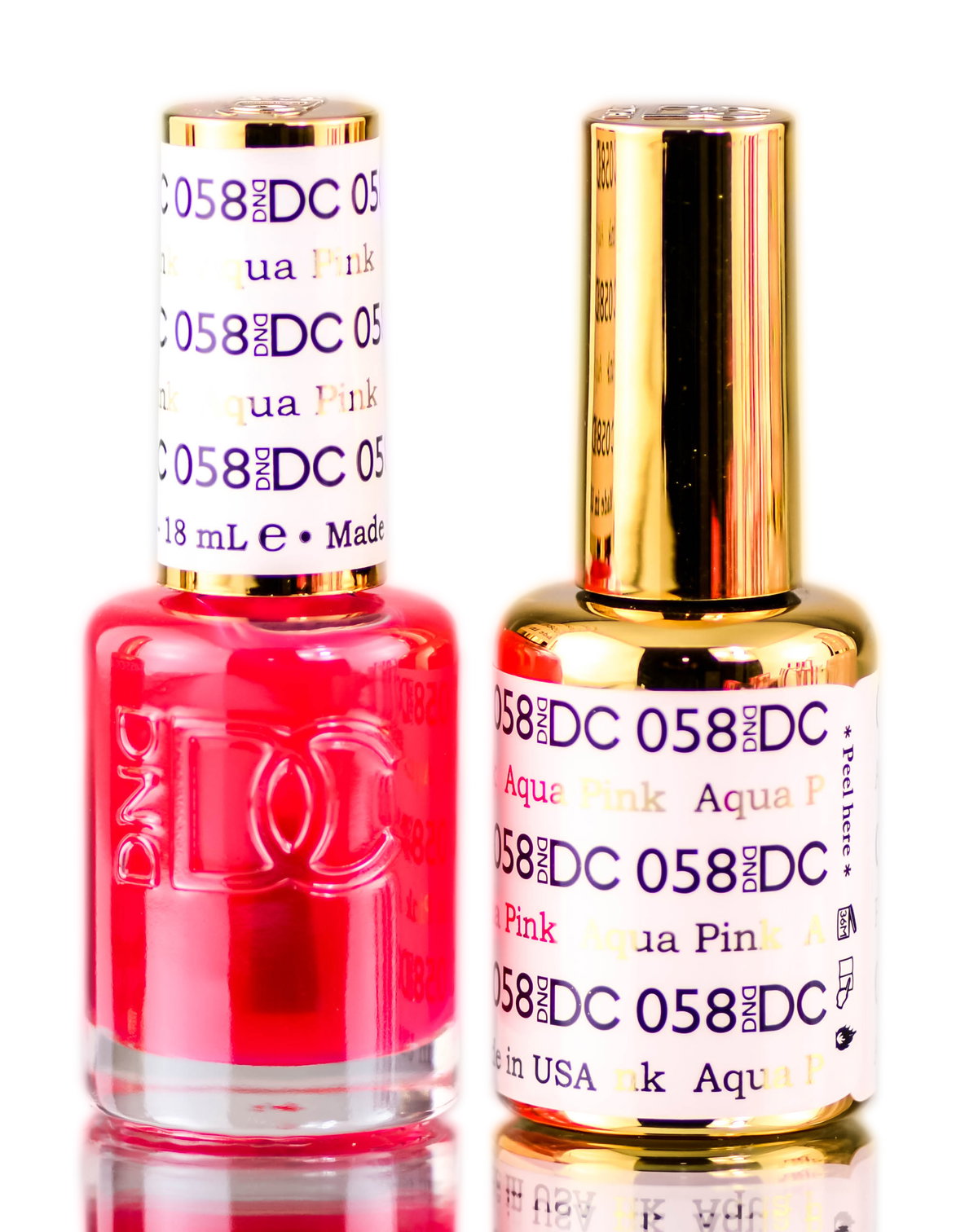 dnd06-058 - DND DC Pinks GEL POLISH DUO, Gel Lacquer 0.5 oz + Matching Nail Polish Color 0.5 oz, Daisy Nails-image1