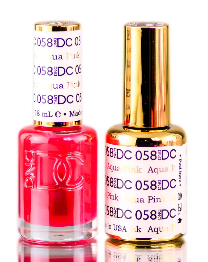 DND DC Pinks GEL POLISH DUO, Gel Lacquer 0.5 oz + Matching Nail Polish Color 0.5 oz, Daisy Nails