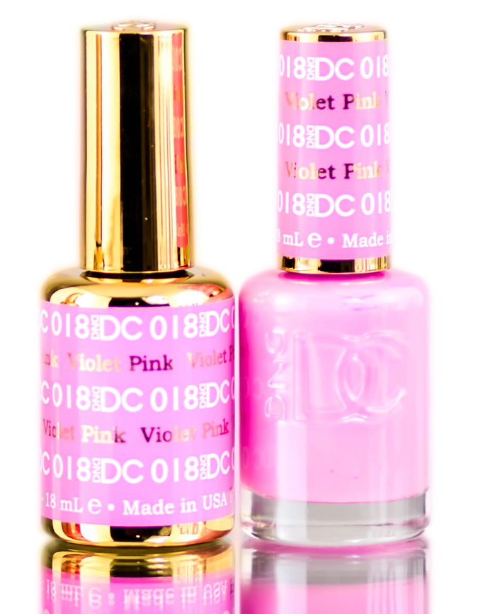 DND DC Pinks GEL POLISH DUO, Gel Lacquer 0.5 oz + Matching Nail Polish Color 0.5 oz, Daisy Nails