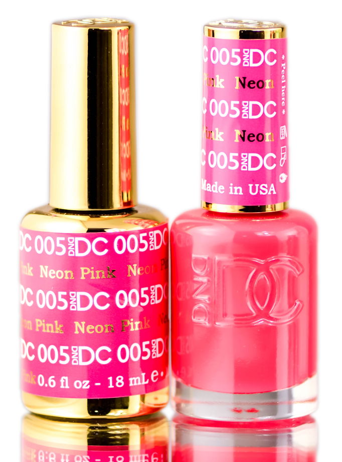 DND DC Pinks GEL POLISH DUO, Gel Lacquer 0.5 oz + Matching Nail Polish Color 0.5 oz, Daisy Nails