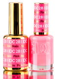 DND DC Pinks GEL POLISH DUO, Gel Lacquer 0.5 oz + Matching Nail Polish Color 0.5 oz, Daisy Nails