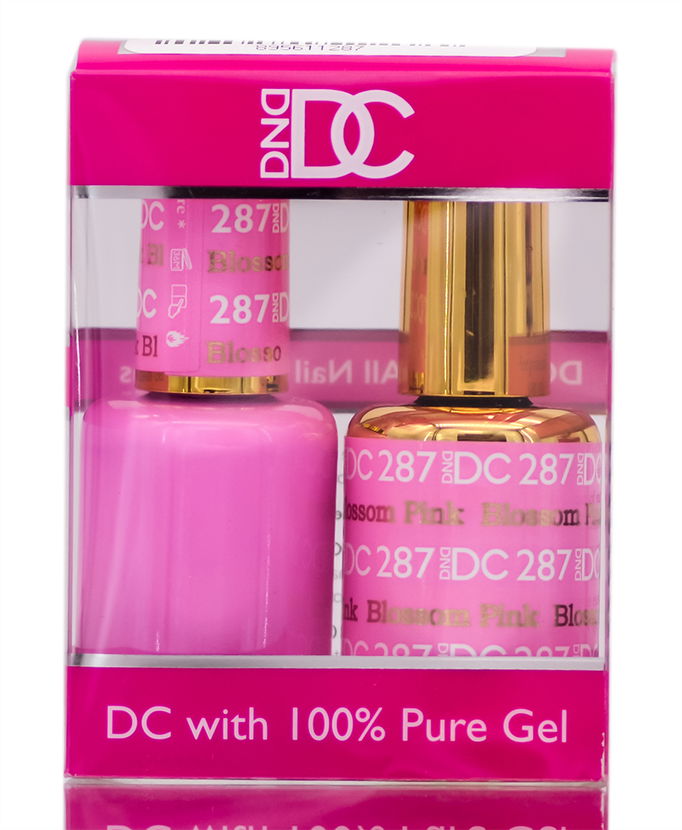 DND DC Pinks GEL POLISH DUO, Gel Lacquer 0.5 oz + Matching Nail Polish Color 0.5 oz, Daisy Nails