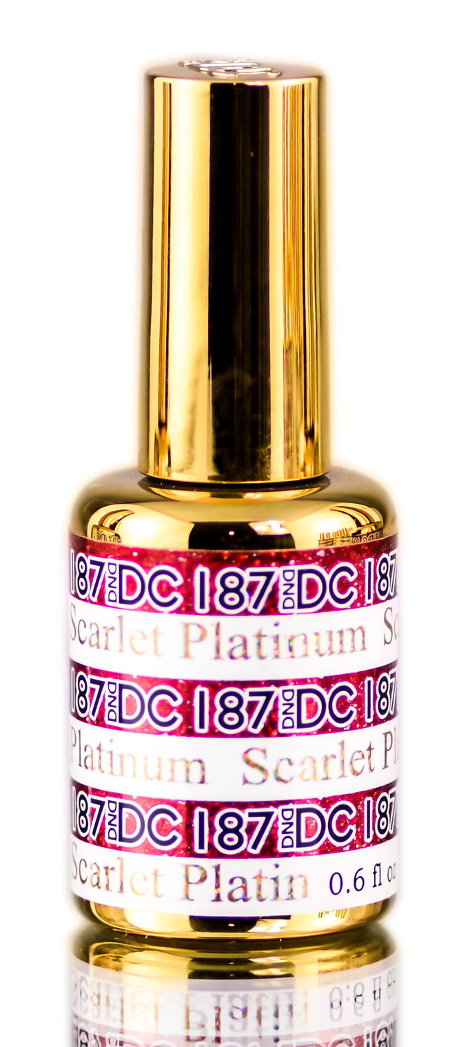 DND DC PLATINUM Gel Polish, Premium Gel Polish for Nails Containing Glitter